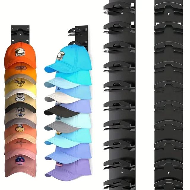 1PC Organizzatore per cappelli Cappello Organizzatore da parete multifunzionale per cappelli da baseball Decorazione per la casa Regalo di Capodanno 1