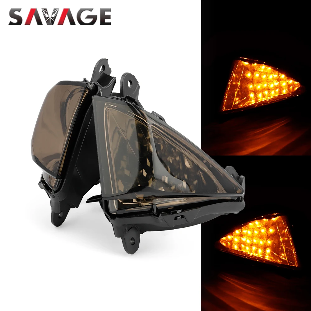 Front LED Turn Signal Indicator For KAWASAKI ZX6R ZX10R NINJA 650R Z1000 Z750 Motorcycle Turning