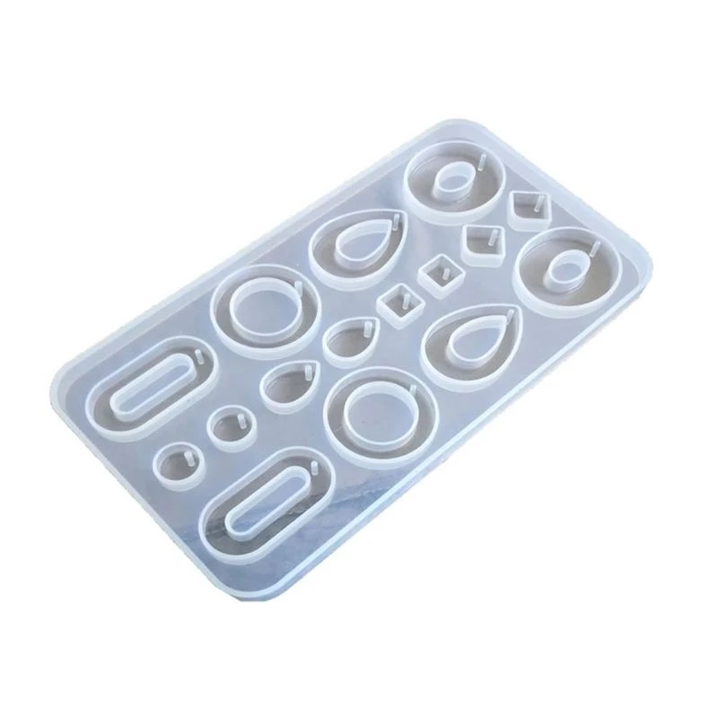 91AC DIY 공예 귀 스터드 주조 금형 이어 드롭 Dangler UV 크리스탈 수지 에폭시 곰팡이