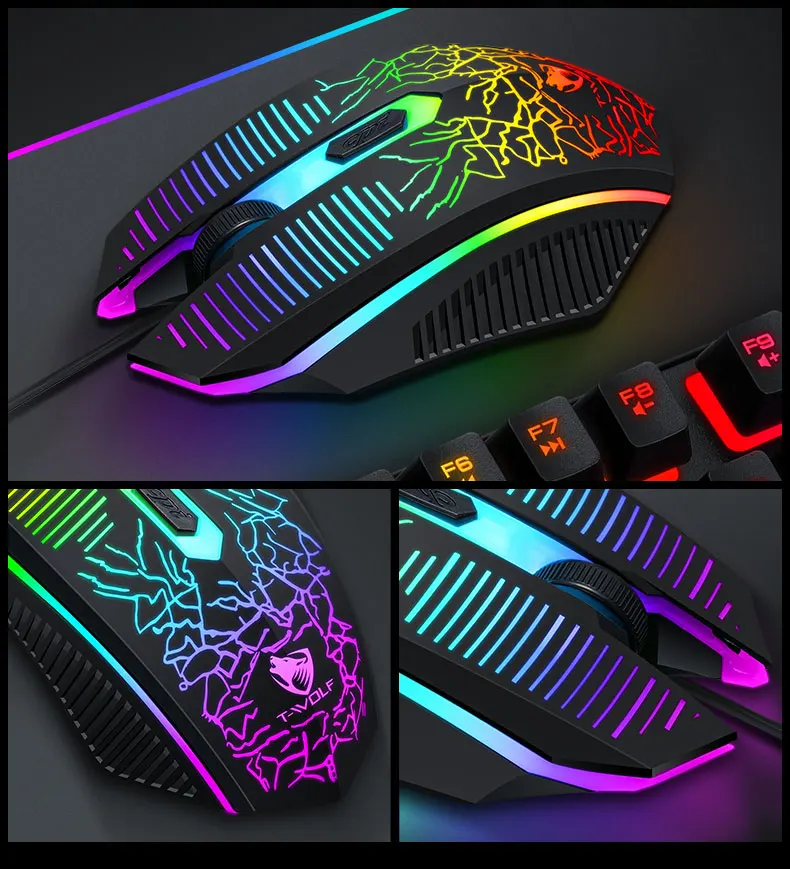 Gaming Keyboard Mouse And Mouse Pad Set With Backlit Wired Keys_voghion.com