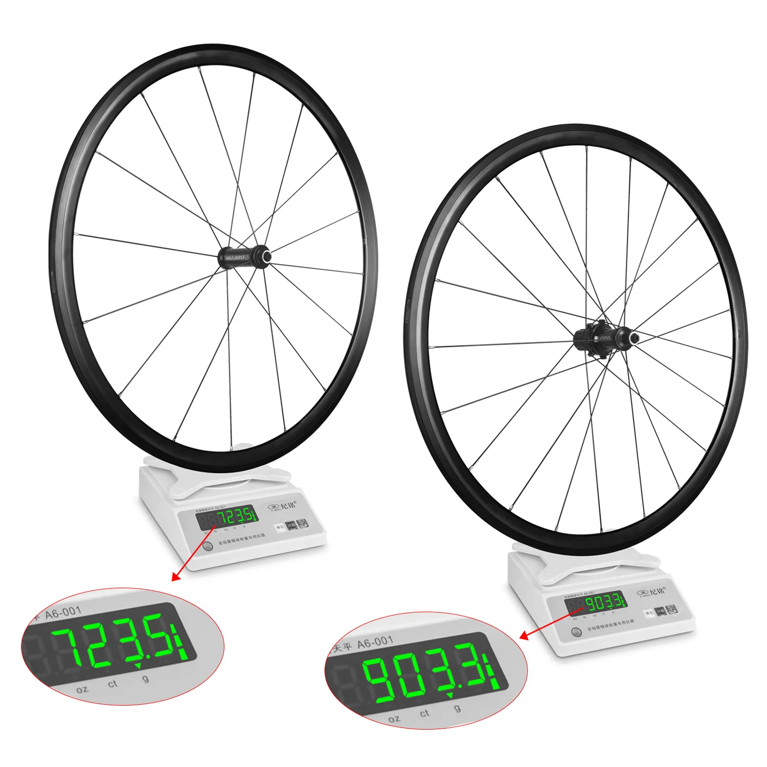 KEIN LOGO 700C ultraleichter Carbonfaser-Schlauch HUB 120-Ring-Rennrad-Rad V-Bremse doppelte Aluminiumlegierung Tiefe 30/40/50 mm Laufradsatz – Detail 6