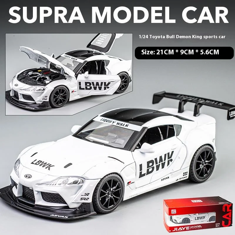 1/22 Scale Toyota Supra Alloy Racing Car Model Diecast Sound