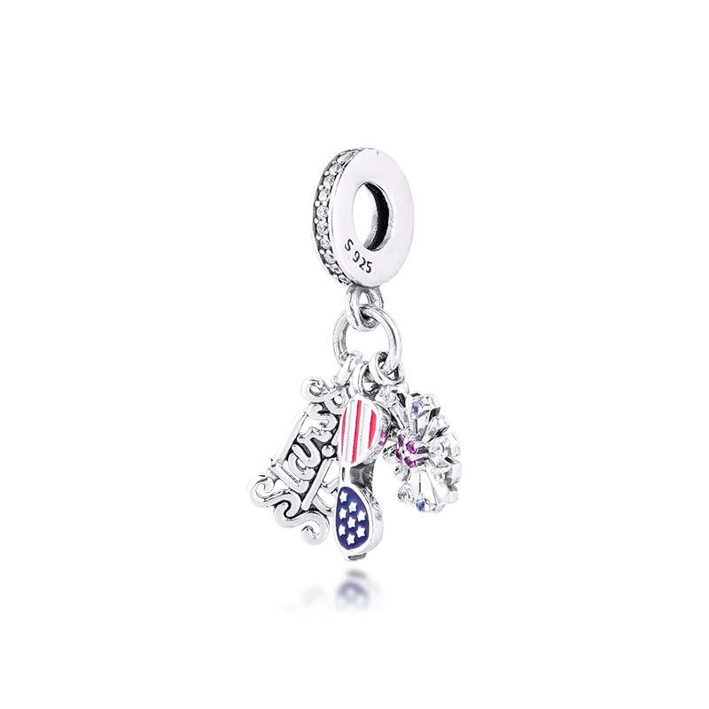 

Beads American Icons Dangle Charm 925 Sterling Silver Mother Kids Holiday Gifts Bracelet Femme Free Shipping Items