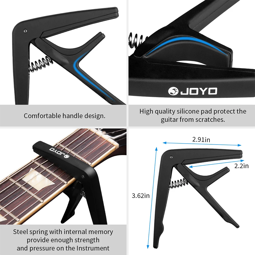 JCP-01 Guitar Capo Metal Capo with Comfortable Handle Design for 6-String Acoust