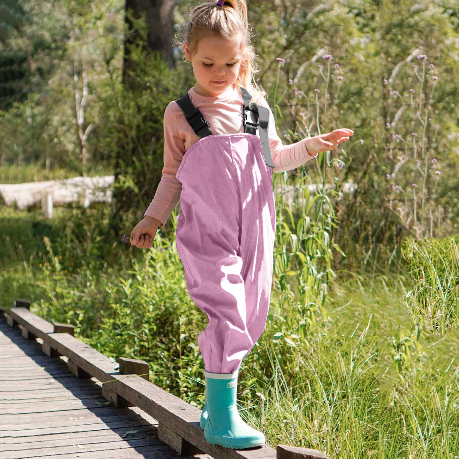 Waterproof Baby Girls Boys PU Rain Pants Breathable Trousers Single Layer Children Outerwear Kids Outfits For 1-8 Years Old