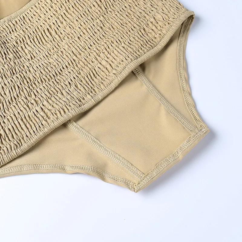 Conjunto de 2 piezas de camiseta sin mangas ajustada con espalda descubierta y falda acampanada con volantes fruncidos para mujer, moda de verano sexy 2025
