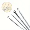 4Pcs/Set Acne Blackhead Needle Set Unscented Blemish PoreCleanser Needle Hook Spot Pimple Remover Skin Care Tools Accessories 2
