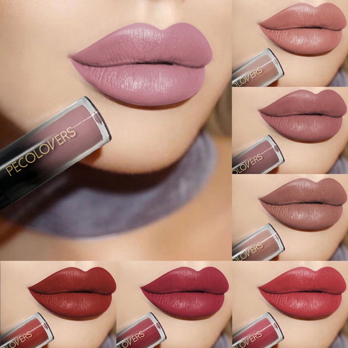 Lipstick Lip Gloss Makeup Waterproof Velvet Non-stick Cup Lip Tint Matte Long Lasting Sexy Red Brown Nude Liquid Lip Stick Scf2cb29e6e694eaeb8c54622835e3632X