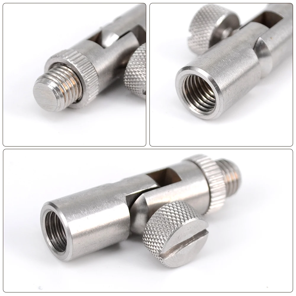 Stainless Steel Angle Adaptor Connector Rod Pod Bank Stick Rest Carp Fishing Tackle AQ203