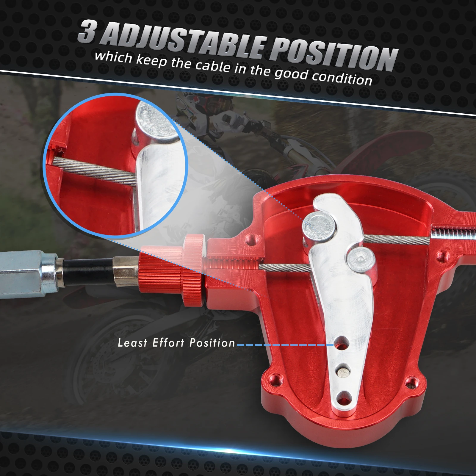 NICECNC Short Stunt Kupplungshebel Easy Pull Kabelsystem für Honda CBR 600RR 1000RR für Yamaha Kawasaki Buell für Suzuki Ducati – Detail 6
