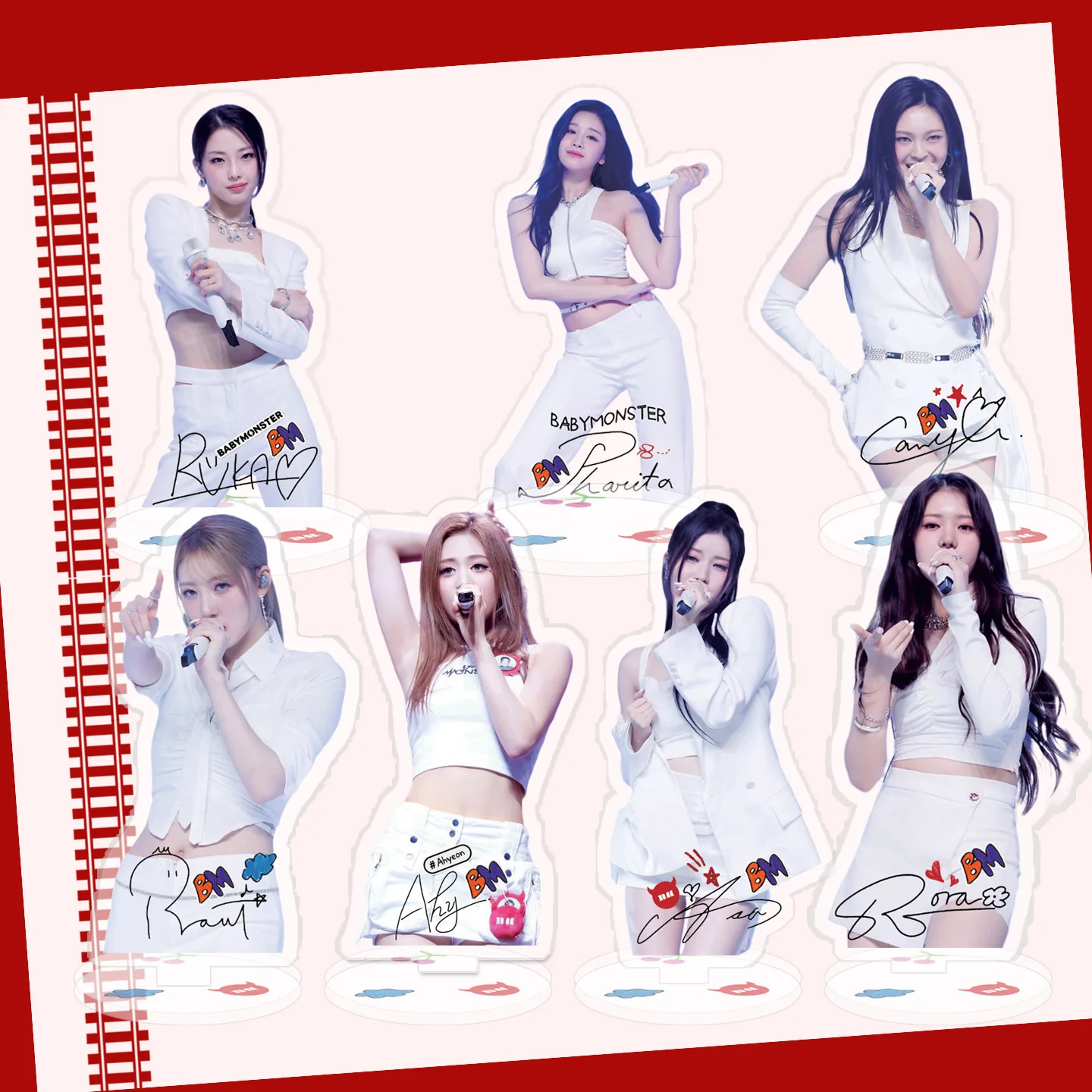 Kpop-Babymonster-Album-FOREVER-Standing-Board-10CM-Human-Form-Printing