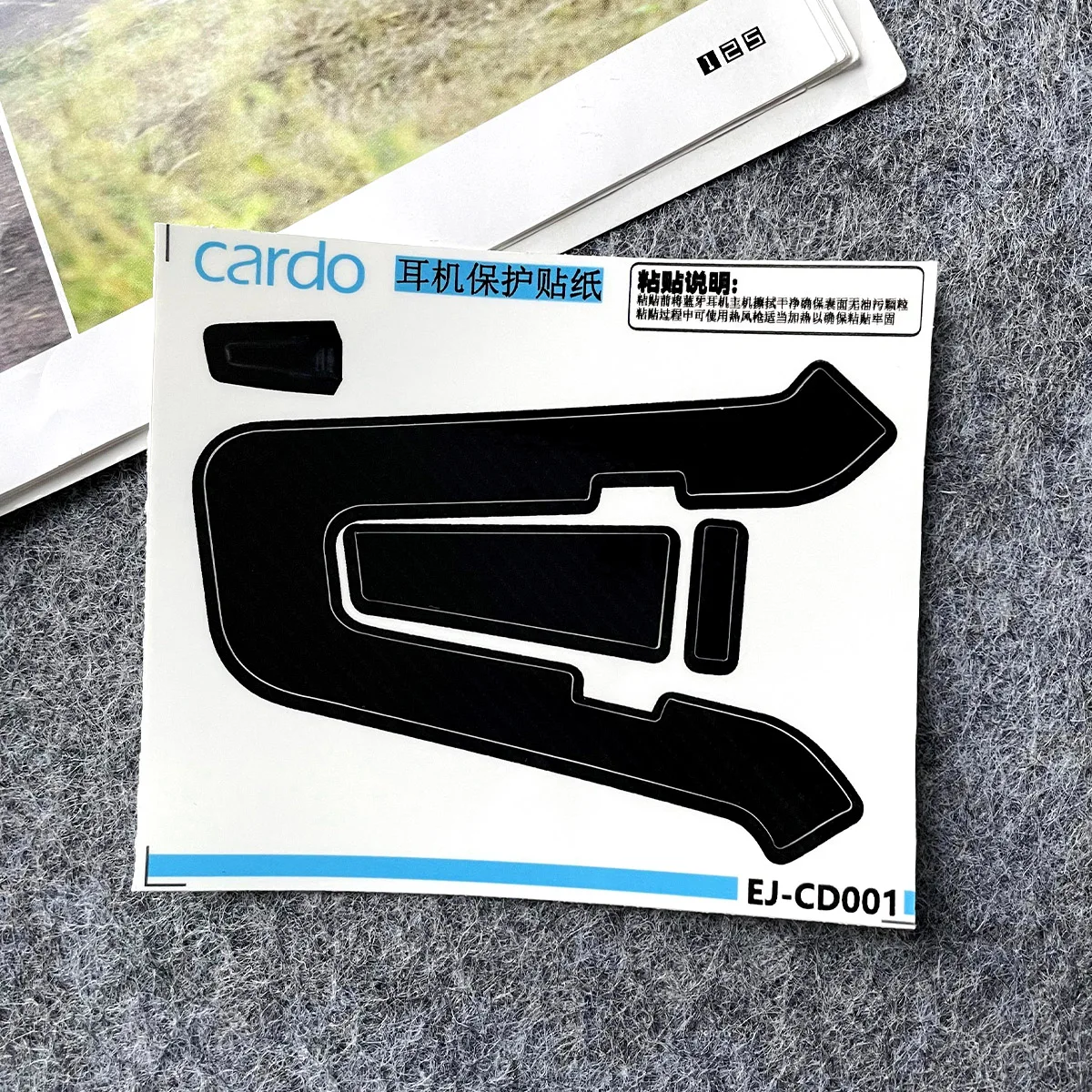 Für Cardo EDGE Motorrad Helm Bluetooth Headset Dekorative Aufkleber Kopfhörer Kopfhörer Schutz Aufkleber Zubehör – Detail 4