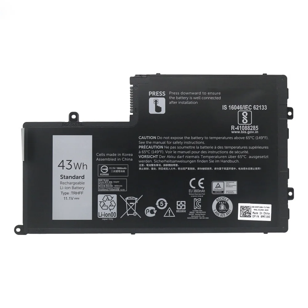 

TRHFF Battery For Dell Inspiron 5547 5545 5548 5447 5445 5448 14-5447 15-5547 3450 3550 1V2F6 01V2F original 43Wh 11.1V