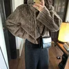 Rimocy Winter Warm Lambswool Coats Women Fashion Korean Padded Cotton Outerwear Woman Stand Collar Cropped Jacket Female 2024 2
