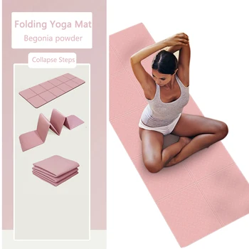 TPE Yoga Mats Yoga Meditation Pad Anti-Slip Foldable Pilates Gymnastics Mat Soft Shock-absorbing Easy Clean Sports Equipment 2
