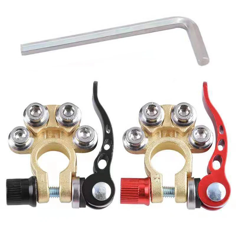 2Pcs/set Quick Disconnect Car Battery Main Cable Post Terminal Shutoff
