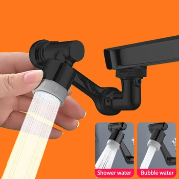 ตัวขยายก๊อกน้ําสแตนเลส 1080 ° หมุนโลหะหัวฉีดน้ําก๊อกน้ํา Sprayer Universal ห้องน้ํา Tap Mixer Aerator 2 โหมด 1