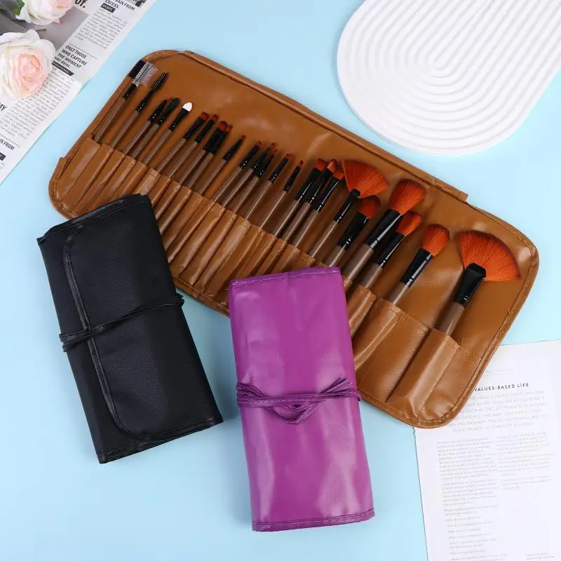 Professional 24Pcs Beauty Brush Set Includes All Makeup Brushes with Organizer Bag for Personal and Travel UseHot 4