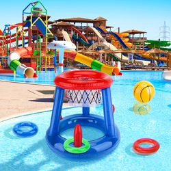 Outdoor Swimming Pool Beach accessories Inflatable Ring Throwing Ferrule Game Set Floating Pool Toys Beach Fun Summer Water Toy