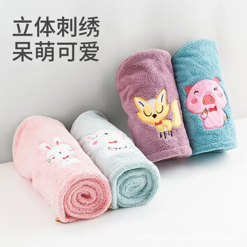Hair Towel Women Girl's Magic Microfiber Shower Dry Hair Cap Bath Hats Bathroom Quick Drying Soft for Lady Turban Head 2