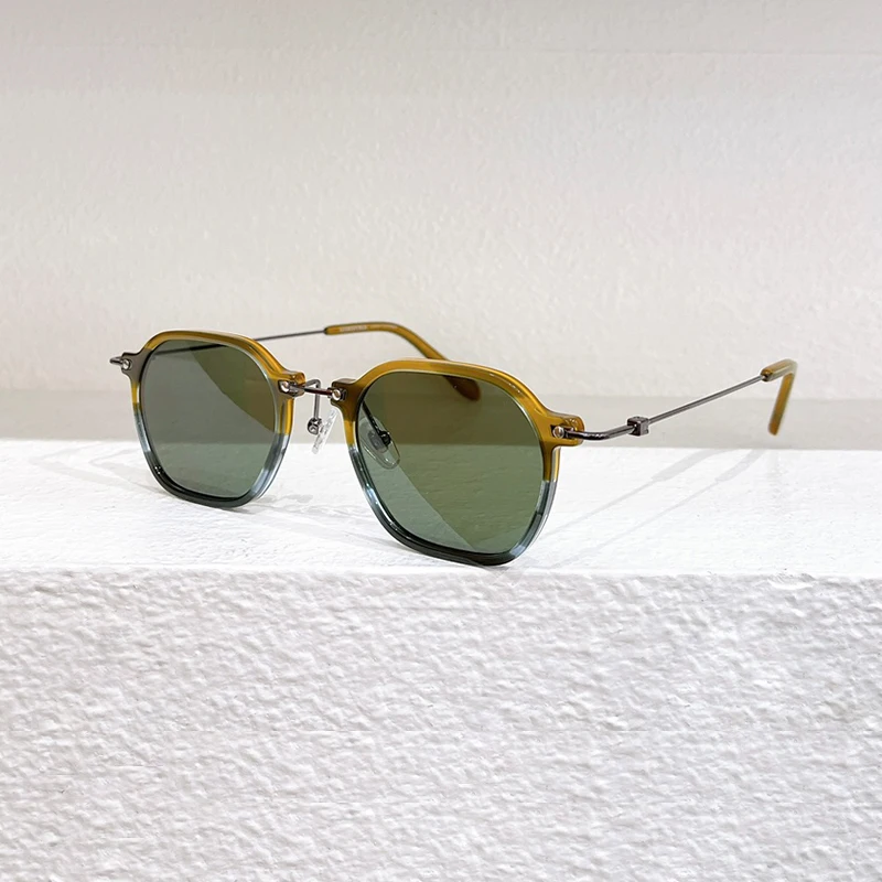 

High Quality Vintage Acetate Square Sunglasses For Men Women Eyeglasses Japanese Style Handmade Designer Driving Travel Glasses