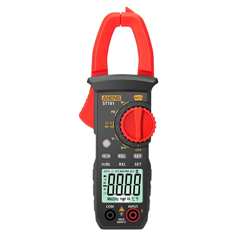 

ANENG ST181 Digital Clamp Meter DC/AC Current 4000 Counts Multimeter Ammeter Voltage Tester Car Amp Hz Capacitance