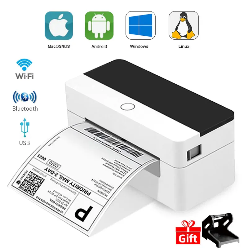 

Shipping Label Printer Address Thermal Label Printer 4X6 Barcode Printer USB Bluetooth WIFI High Speed Label Maker