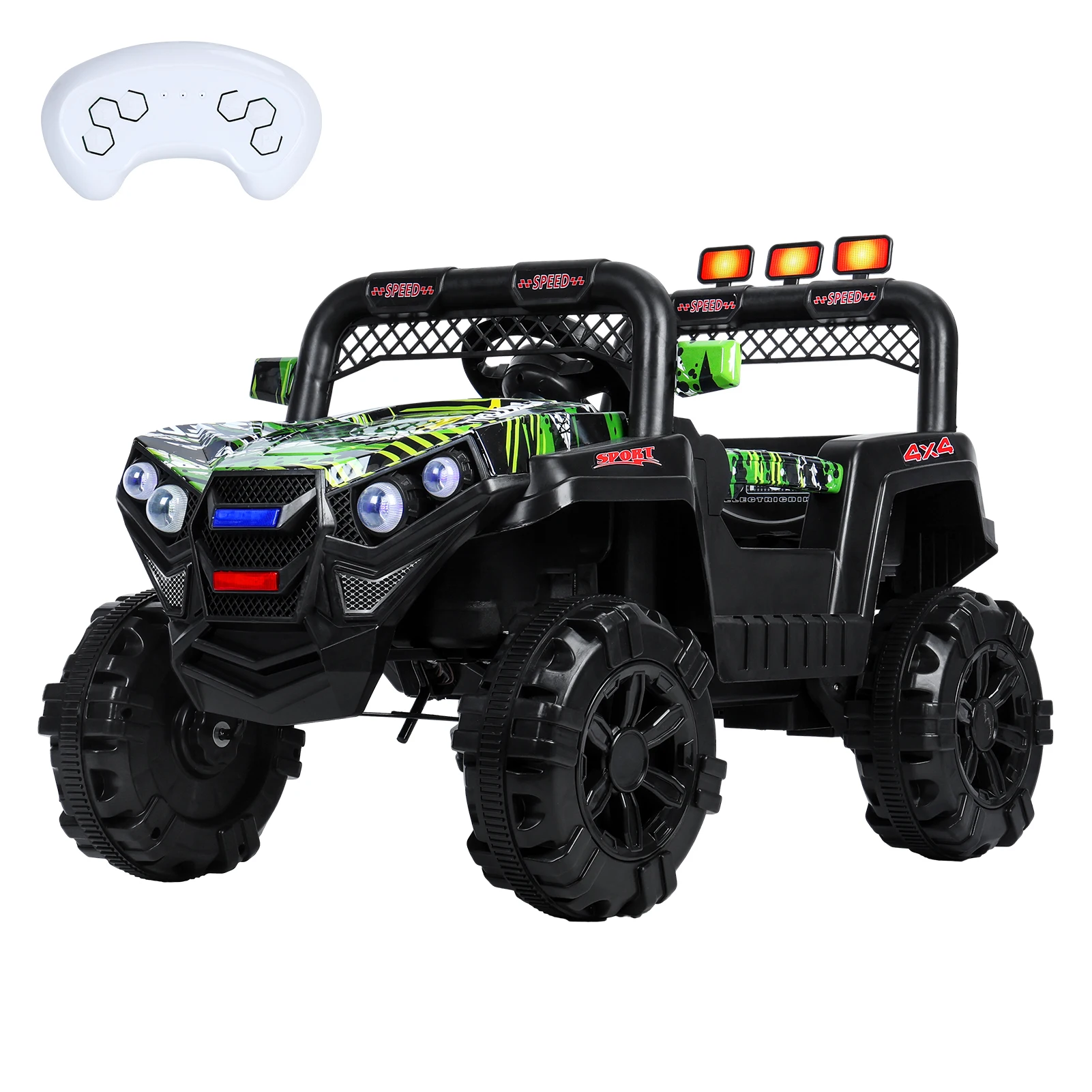 12V Kids Ride On Car, 4-Wheels Quad ATV Play Car, Toddler Electric 1.8MPH Max Speed, Treaded Tires, Rubber Handles
