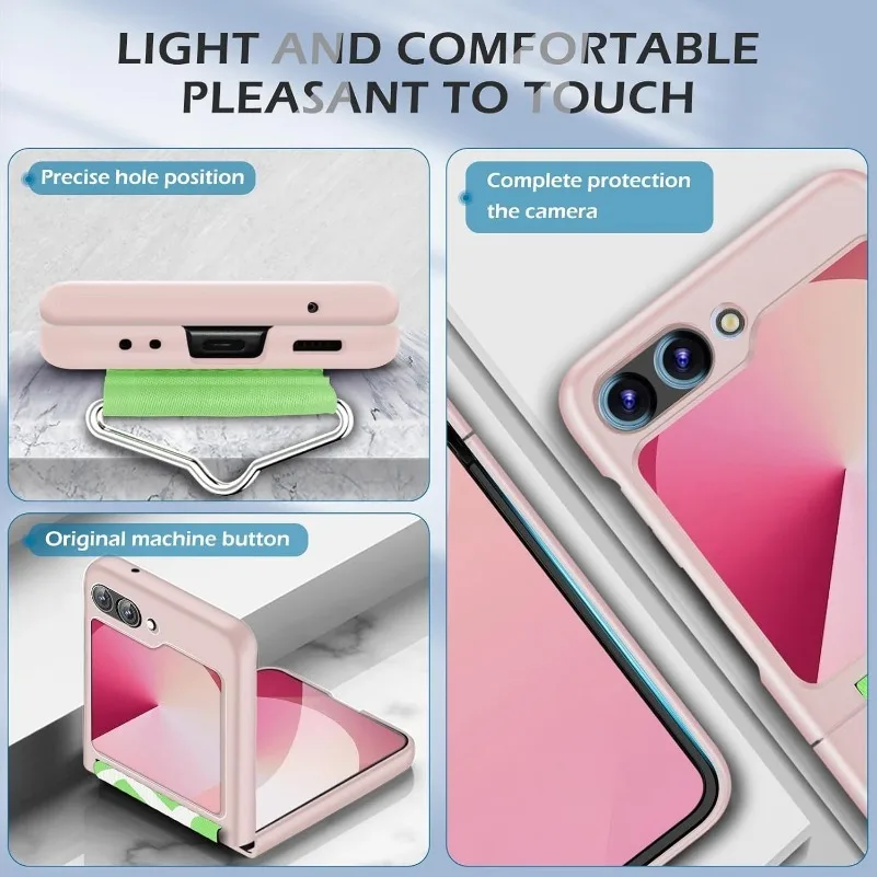 Sleek Shockproof Strap Case with Ring Holder for Samsung Galaxy Z Flip Series
