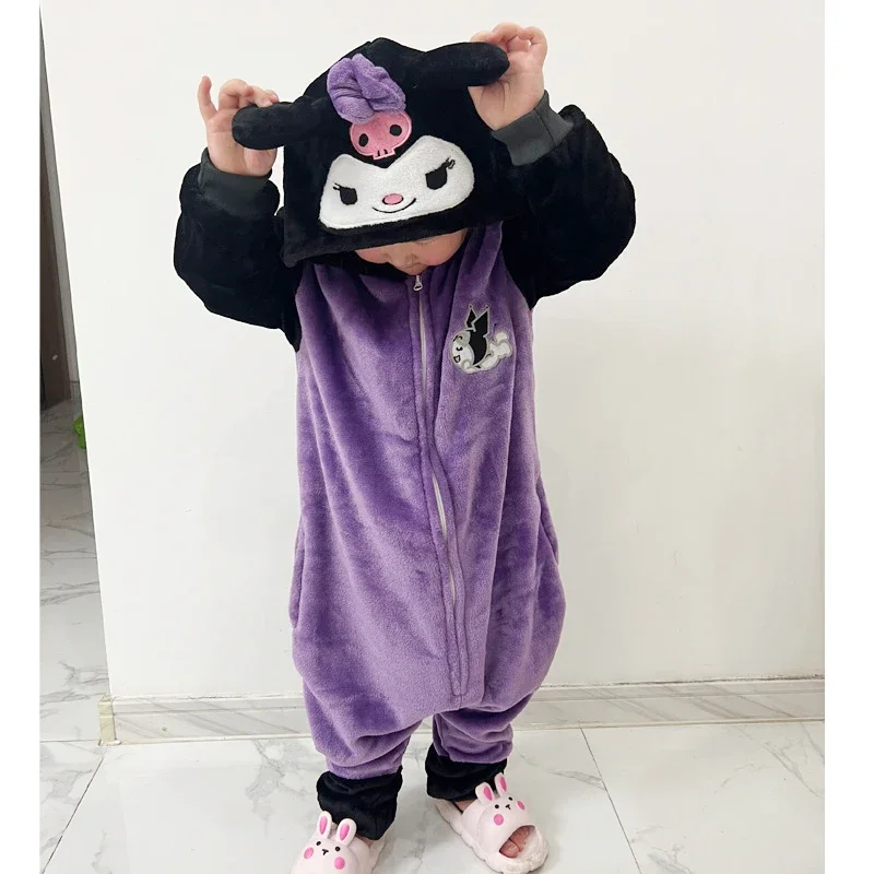 Melody Kuromi Kigurumi Onesies Cinnamorol Pajamas Cartoon Anime Jumpsuit Sleepwear Adult Homewear Christmas Halloween Cosplay