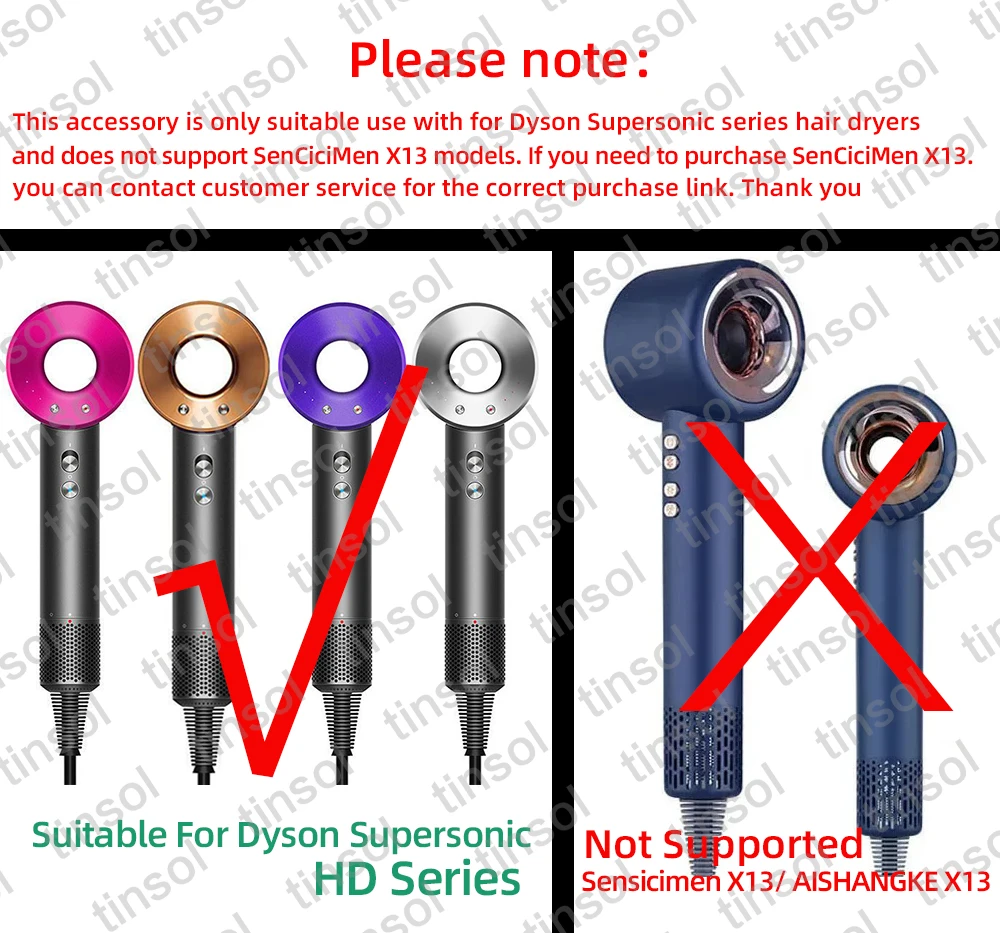 Description Picture 2 of itemAnti-Flying Nozzle For Dyson Supersonic Hair Dryer HD15 Accessories New Flyaway Dryer Attachment Nozzles 200 â„ƒ without Melting