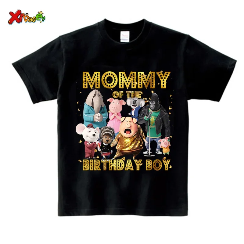Family Matching Outfits Boys Birthday Party Shirt  Personalized Name 1st 10th Family Birthday Party Outfits Golden Shiny Outfits 4