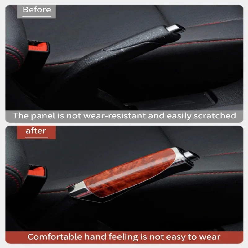 Car Hand Brake Cover Handbrake Grips Protection Cover Carbon Fiber Parking Brake Decoration Shell Interior Accessories