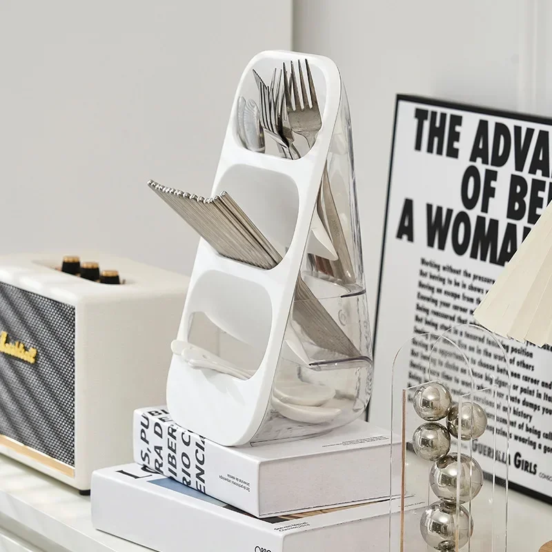 2PCS Cutlery Storage Tray Knife Block Holder Tableware Organizer Spoon Fork Separation Box Kitchen Drawer Container Cabinet
