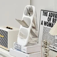 2PCS Cutlery Storage Tray Knife Block Holder Tableware Organizer Spoon Fork Separation Box Kitchen Drawer Container Cabinet 2