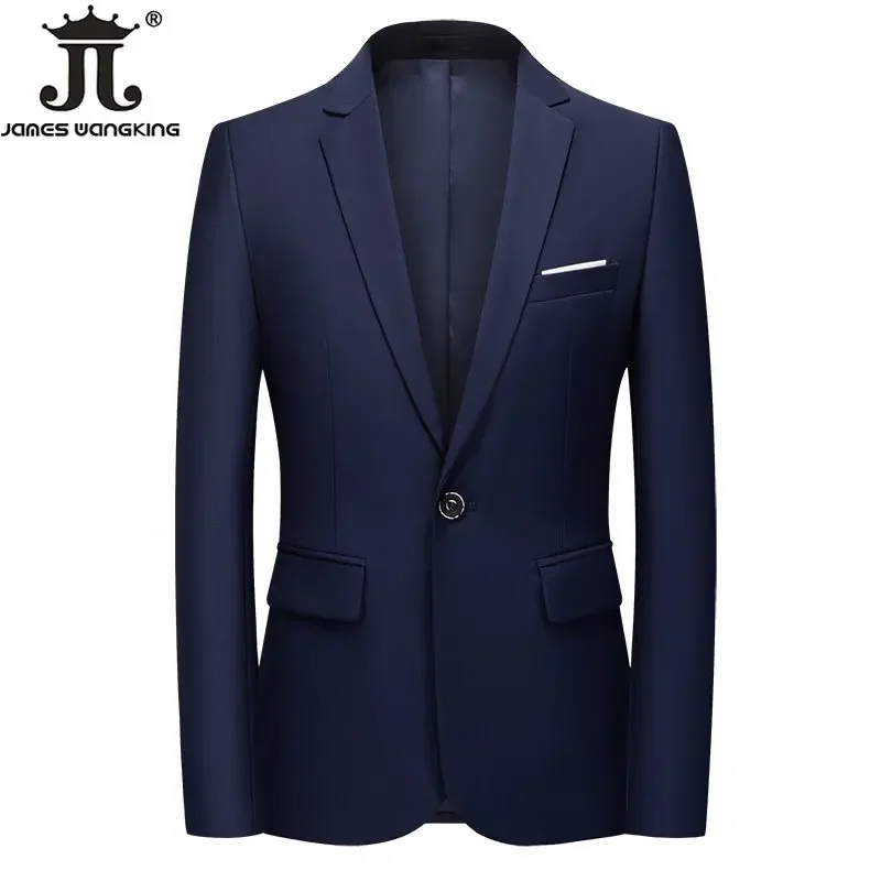 Men Blazer men suit jacket Solid Color Slim Mens Casual Business Suit Jacket Groom Wedding Dress Party Tyranian Coat