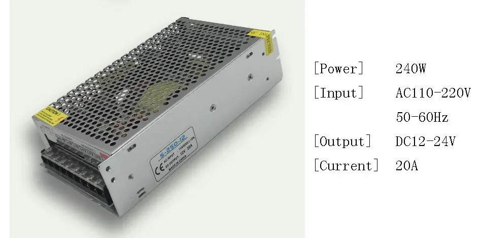 Description Picture 6 of itemSwitch LED Power Supply Adapter Lighting Transformers 220V to 12V Power Adapter LED Strip Switch Driver 1A 2A 3A 5A 10A 20A 30A