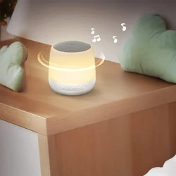 Machine sonore blanche pour bébé, avec veilleuse, 28 sons apaisants, 32 niveaux de Volume, minuterie et fonction de mémoire, veilleuse 