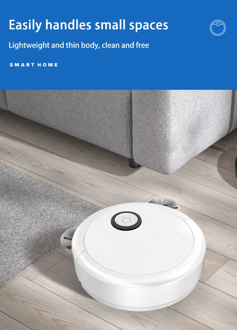 Lenovo 3-in-1 Intelligent Robot Vacuum Cleaner 6000Pa Strong Suction Sweep Mop Charge USB Laser Navigation Pet Hair Hard Floor