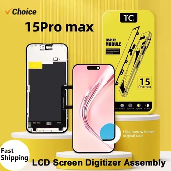 Écran TC pour iPhone 12 13 14 Pro Max X 15 Plus 15 Pro 15Promax LCD haute luminosité écran FHD résout un écran Pop-up Non authentique