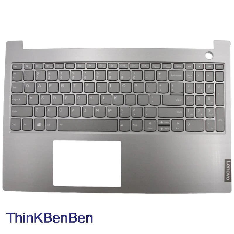 

US English Mineral Gray Keyboard Upper Case Palmrest Shell Cover For Lenovo ThinkBook 15 IML IIL 5CB0W45244