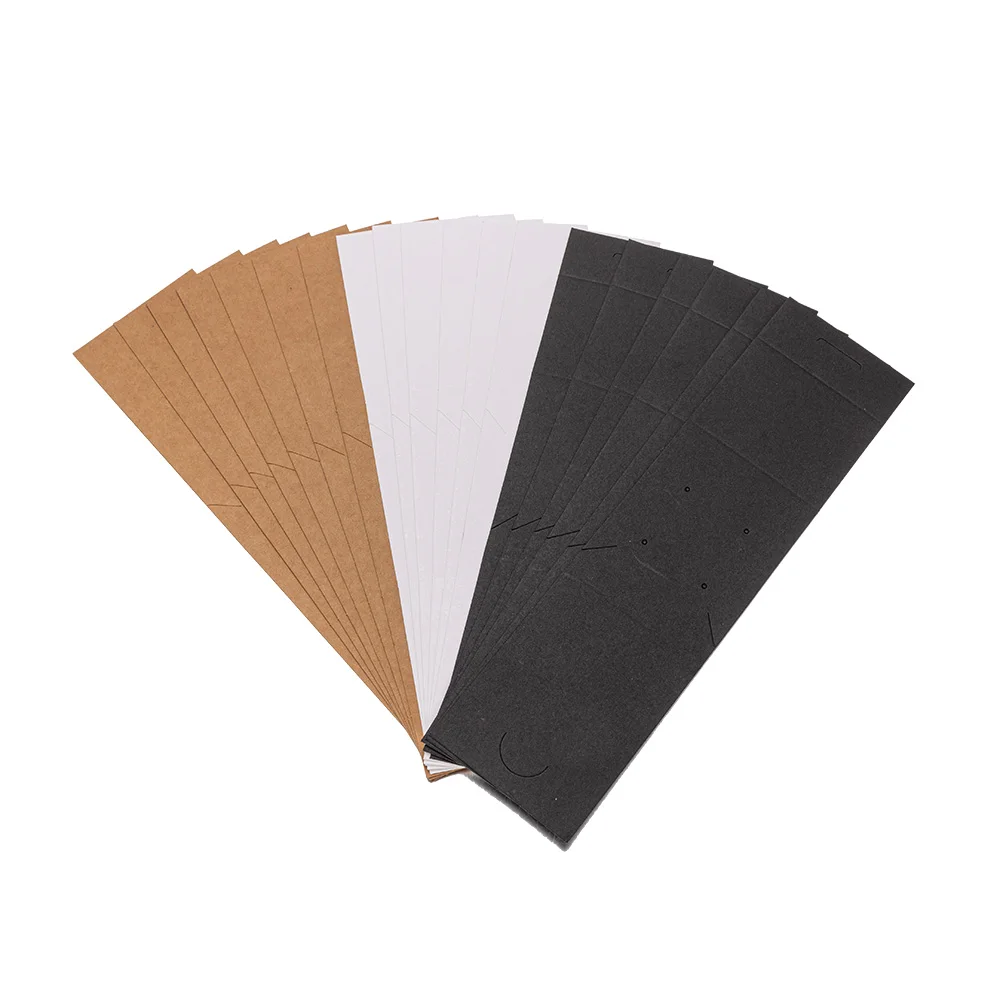 10/200 stücke Papier Stehende Halskette Display Karten Stehen Karton Für Ohrringe Ohr Studs Schmuck Verpackung Kleine Unternehmen Liefert – Detail 3