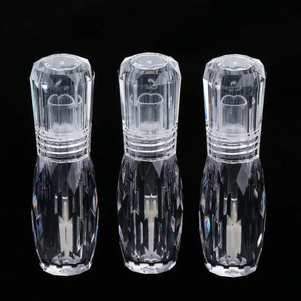 여행용 리퀴드 아이섀도우 립 글로스 용기, 빈 립스틱 튜브, 3ml, 3 개