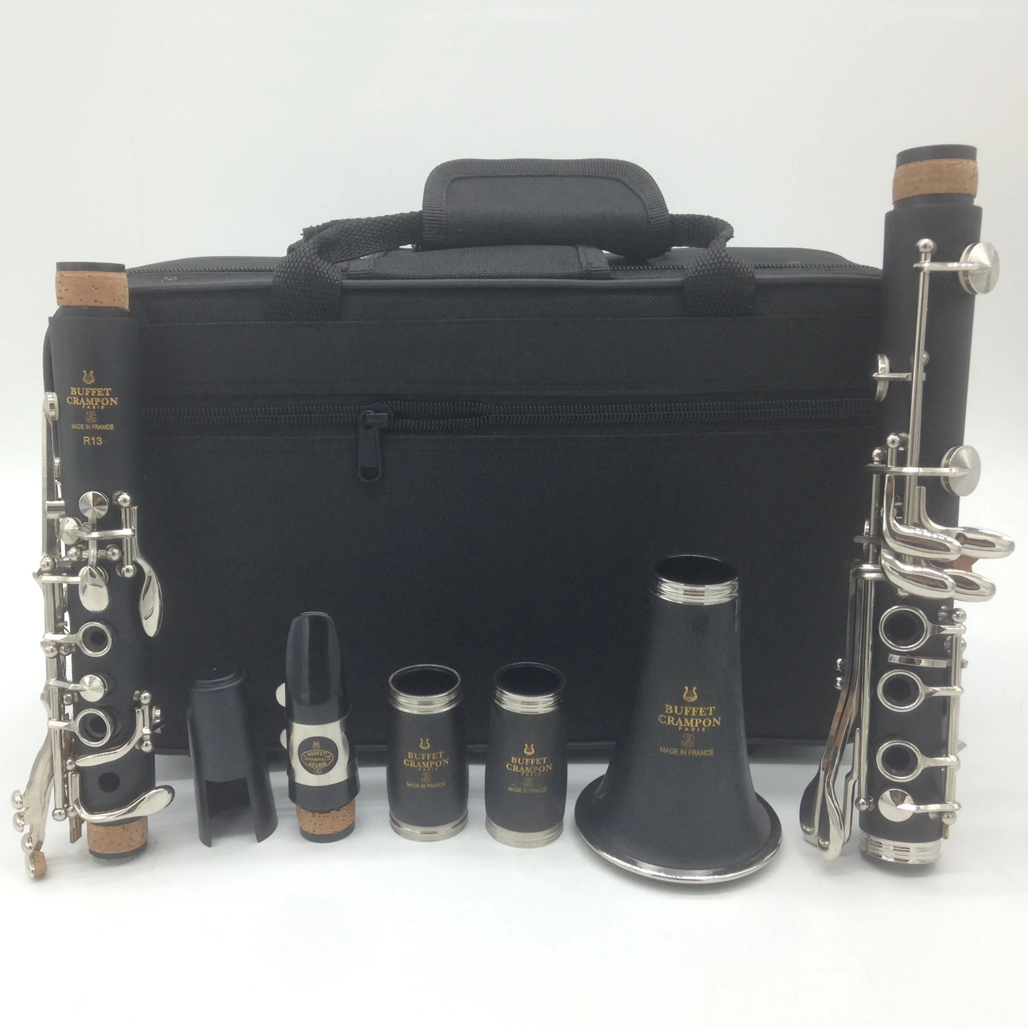 De Xin Professional Bb Clarinet R13 PRESTIGE Bakelite Clarinets Nickel Silver Key Musical Instruments Mouthpiece Reeds