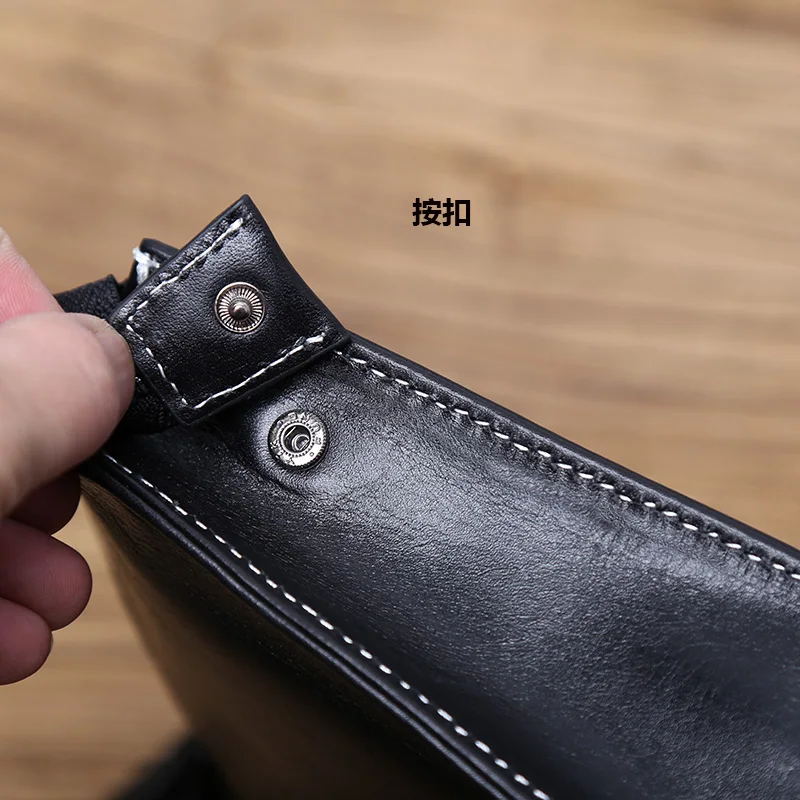 NZPJ Genuine Leather Men's Clutch Bag Natural Cowhide Wallet Large Capacity Mobile Phone Bag Casual Businesse Envelope for