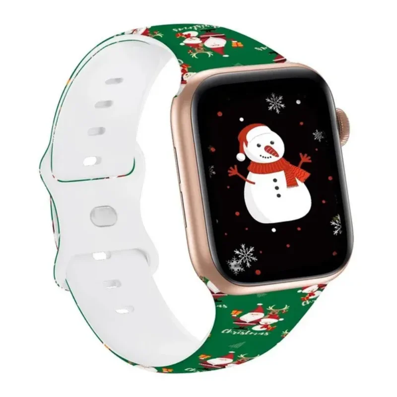 Festive Holiday Printed Silicone Bracelet