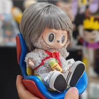 Cute for labubu Pendant First Generation Second Generation Third Generation Pendant Wig Bobo Head Dolls Accessories Hat Doll Gif 1