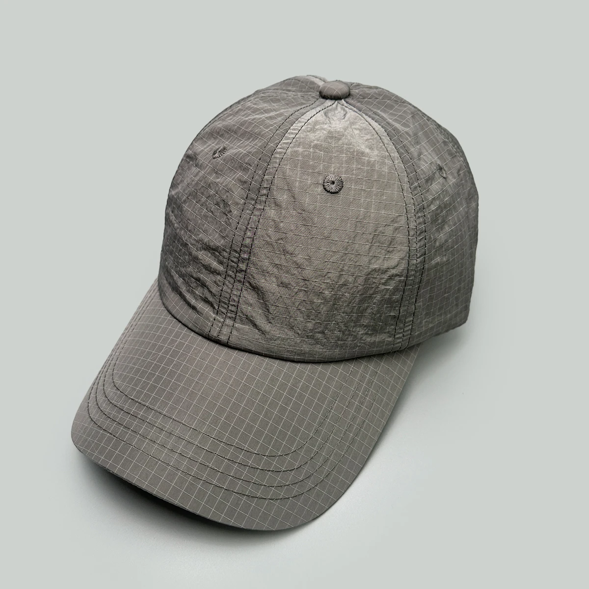 Schnelltrocknende kleine karierte Baseballkappen – Neu, Unisex, Sonnenschutz, atmungsaktiv, schlicht, vielseitig, modisch, für Reisen, Outdoor-Schirmmützen – Detail 9