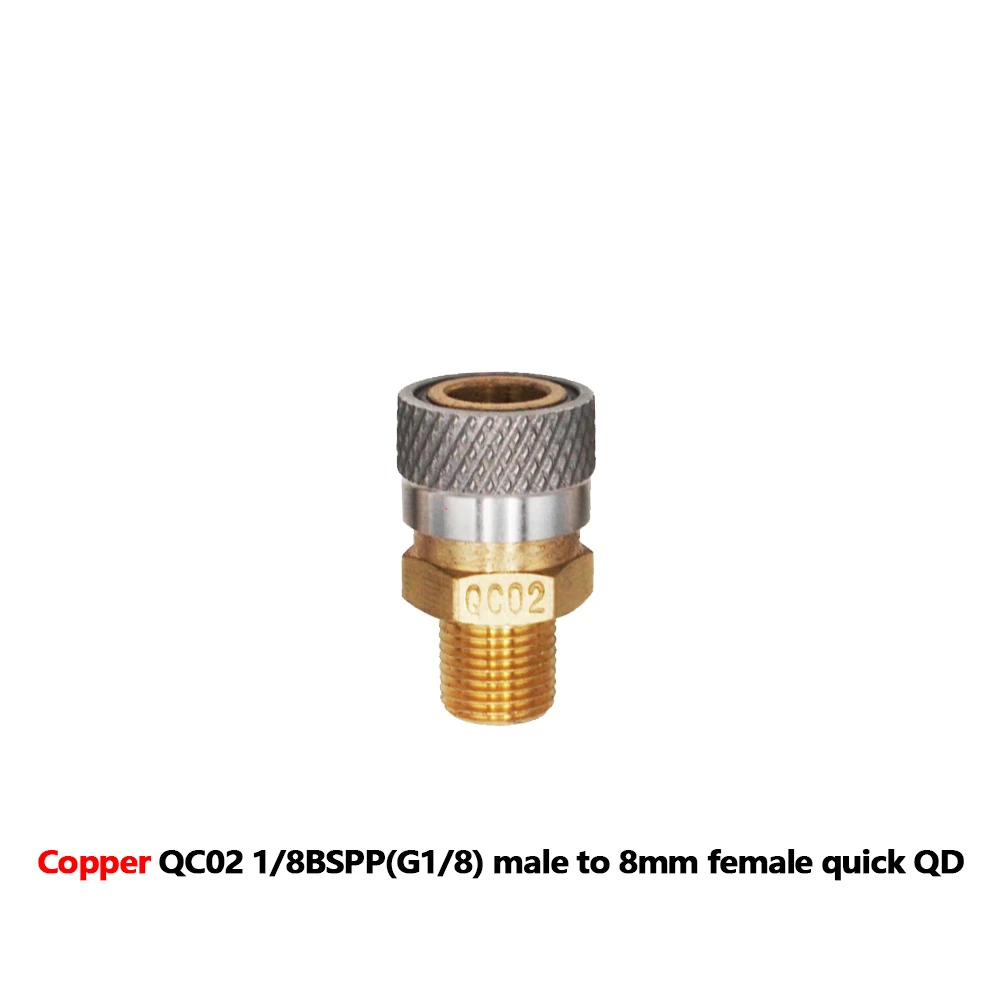 HPA AIR CO2 Gas Quick Disconnect Plug QC02 1/8NPT 1/8BSP M10 G1/8