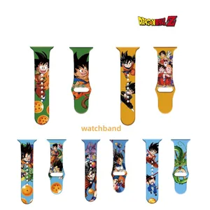 New Anime Dragon Ball Son Goku Watch Print Silicone Strap 38 40 41 42 44 45 Mm Iwatch Watch Strap 1/2/3/4/5/6/se/7 Holiday Gift